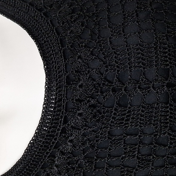 Chicos Black Whimsigoth Witchy Crochet Sleeveless Sheath Maxi Dress Size XL - Picture 12 of 15